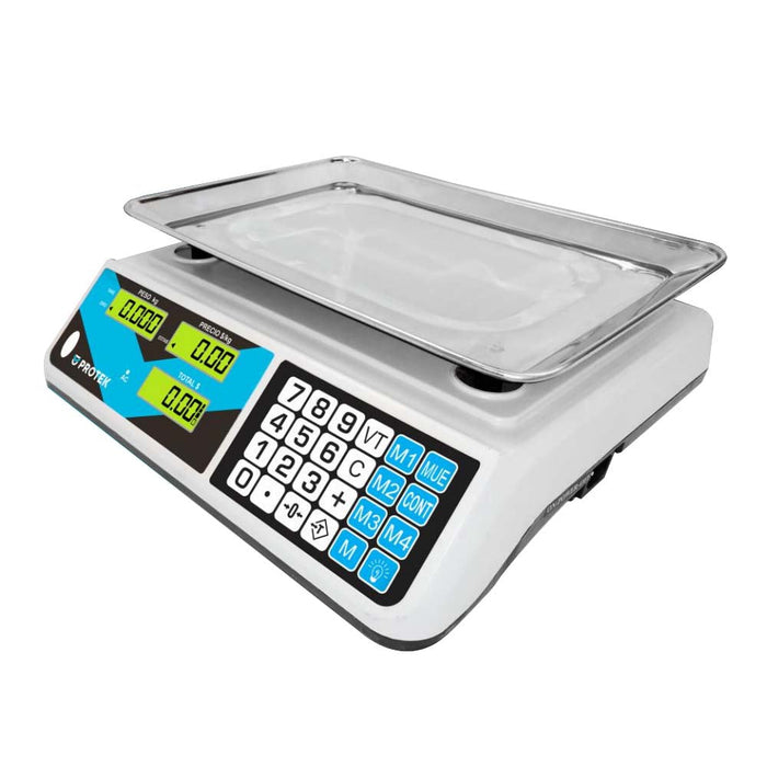 Bascula Electrónica Acero Inoxidable (1024998) Protek BPK-40P