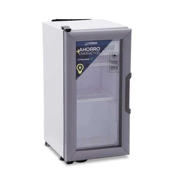 Refrigerador Vertical 1 Puerta Cristal Luz Led 1.5 Pies (1029025) Imbera VR1.5 C