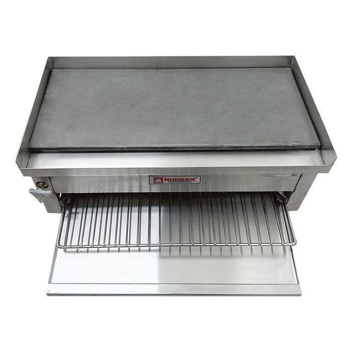 INMEZA PLAFi Plancha Frontal con Salamandra Línea Comercial 70 x 35 cm Acero Inoxidable Teriyaki Teppanyaki Planchas INMEZA 