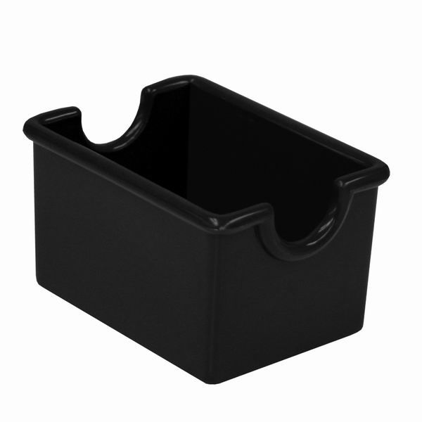 Contenedor de Plástico P/Sobres de Azúcar Negro 8x6x5cm ISBW PLSP032BK