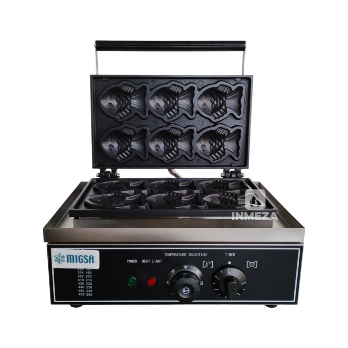 Waflera En Forma De Mini Taiyaky 1,600W 110V Migsa WKM-6