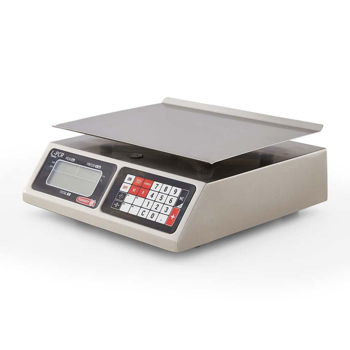 Báscula Digital Memorias de Precios, Funcion de Caja Regitradora Acero Inox 20kg Torrey PCR20-N