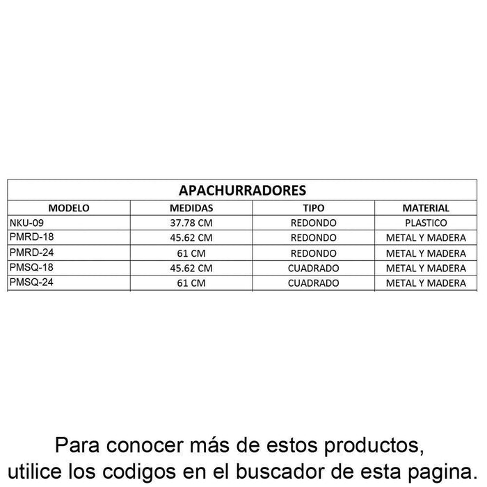 UPDATE PMSQ-18 PTM-18S Pisapure Apachurrador Frijol Papa 18" (45.72 cm) Utensilios UPDATE 